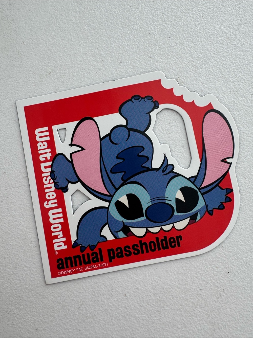 DISNEY | Annual Passholder Stitch Magnet Official Lilo & Stitch WDW Disney Parks